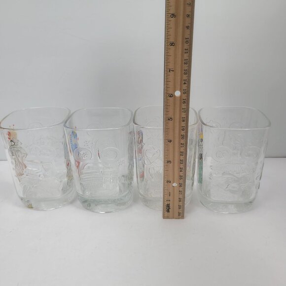McDonalds Year 2000 Walt Disney World Celebration Collectible Glass Set Of 4 - Picture 7 of 8